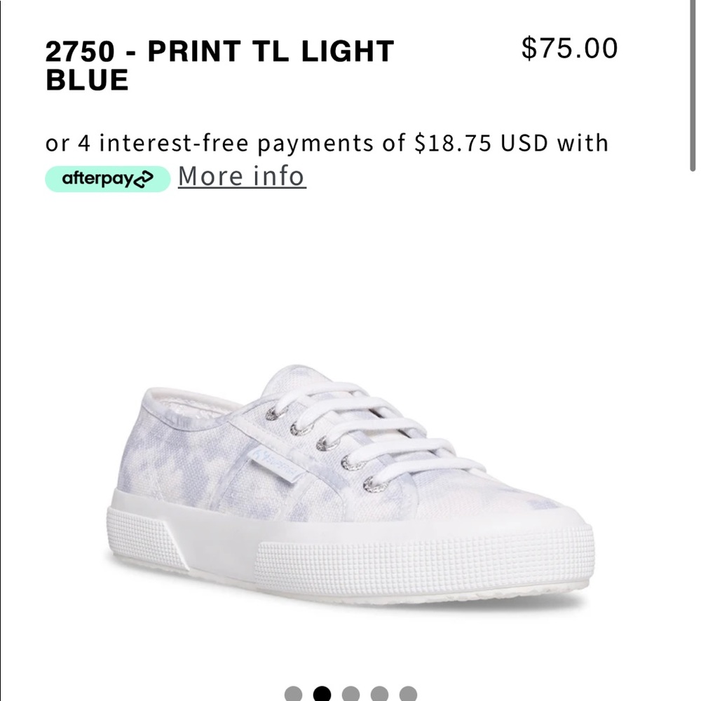 Superga blue and white tie dye